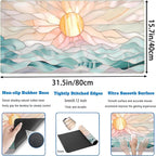 Desk Mat Gaming Desk Pad Large Mouse and Keyboard Pad, Abstract Serene Ocean - Image 4