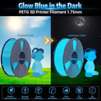 SUNLU PETG Glow in The Dark Filament, Luminous PETG 3D Printer Filament 1.75mm - Image 2
