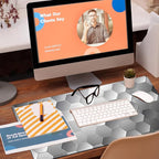Large Gaming Mouse Pad for Desk, Sci-Fi Honeycomb Desk Pad, 31.5"x15.7" - Image 5