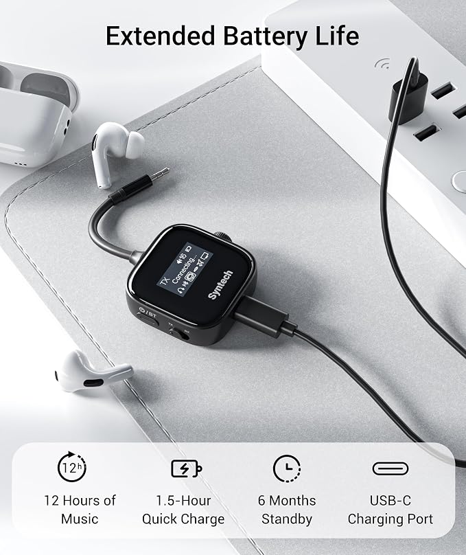Syntech Airplane Bluetooth 5.4 Transmitter Receiver - Image 7