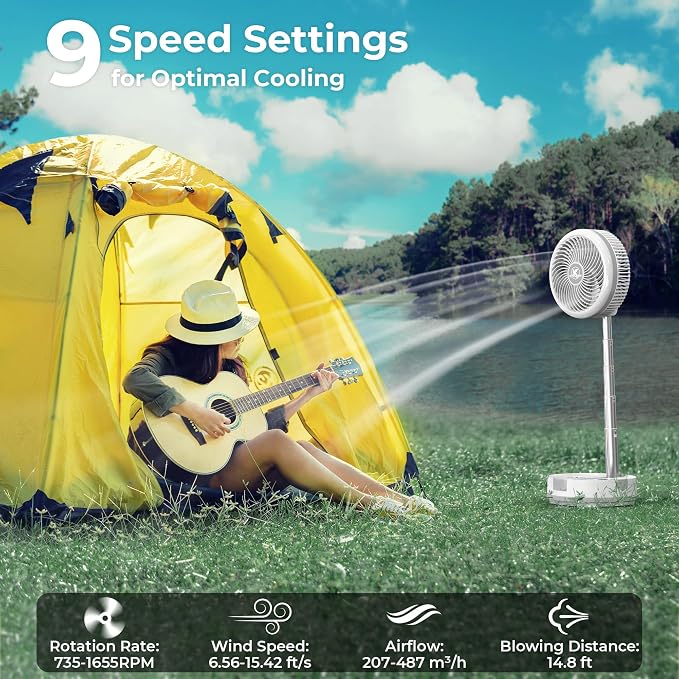 40000mAh Battery Operated Camping Fan - Image 3