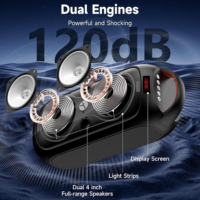 Portable Bluetooth Speaker 120dB Loud - Image 3
