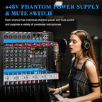Audio Mixer 6 Channel Professional Mixer Console - Image 5
