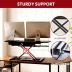 SANODESK 35" Electric Standing Desk Converter, Height Adjustable Riser - Image 5