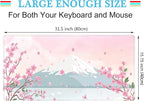 Japanese Desk Mat Pastel Pink Cherry Blossom Mouse Pad Mt Fuji Japan Large - Image 3