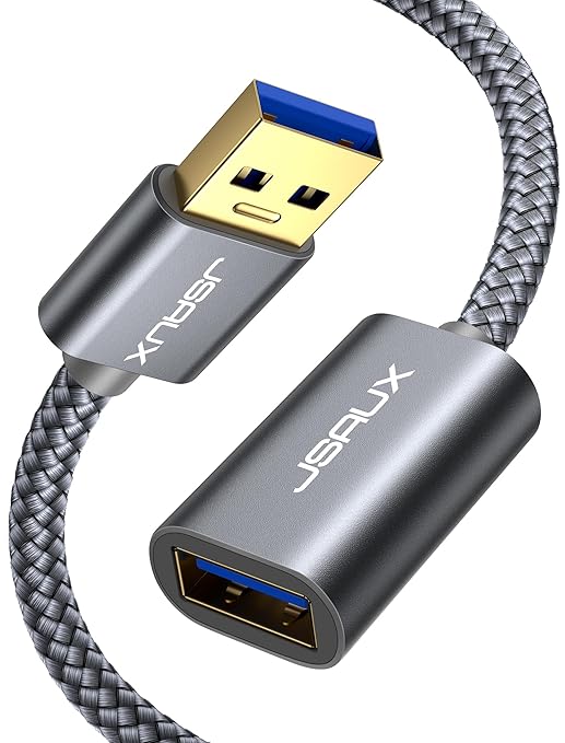 USB 3.0 Extension Cable 6.6FT, JSAUX USB A Male to Female Extension Cord by JSAUX