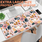 Mouse Pad Large Flowers and Leaves Non-Slip Game Desk Mat - Image 6