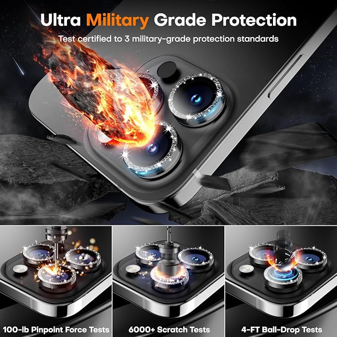 Camera Lens Protector for iPhone 16 Pro Max/16 Pro/15 Pro Max/15 Pro/14 Pro - Image 5