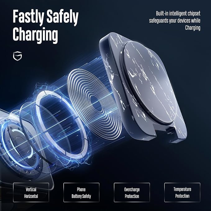 Fast Wireless Charger, Magnetic Foldable 3 in 1 Charging Station - Image 6
