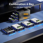 Hybrid 3*2.5/3.5" SATA HDD/SSD+3* M / B+M Key M.2 NVMe Enclosure - Image 2