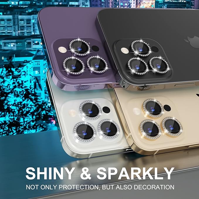 Choiche [3+1 for iPhone 14 Pro/iPhone 14 Pro Max Camera Lens Protector Bling - Image 7