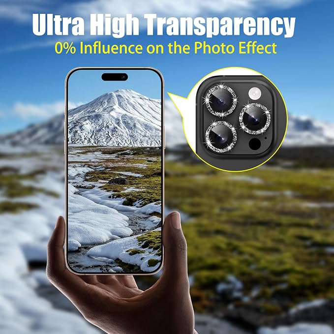 AGVEE 3+3 6 Pack for iPhone 16 Pro 6.3" / 16 Pro Max 6.9" Camera Lens Cover - Image 6