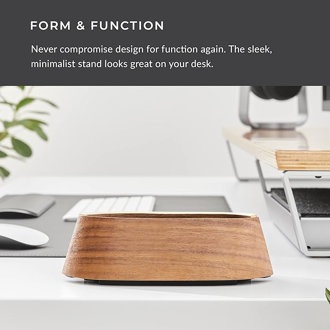 HumanCentric Vertical Laptop Stand in Black Walnut Wood, Upright Adjustable - Image 4
