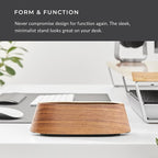 HumanCentric Vertical Laptop Stand in Black Walnut Wood, Upright Adjustable - Image 4