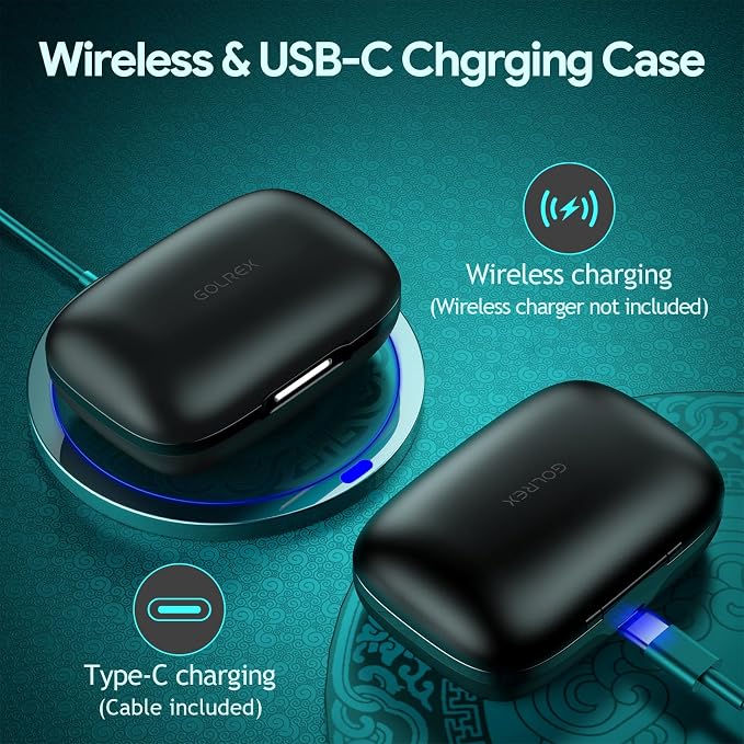 GOLREX Active Noise Cancelling Ear Buds Wireless Earbuds Bluetooth Headphones - Image 5
