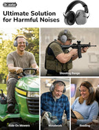 Dr.meter Hearing Protection Earmuffs, 31dB Noise Reduction Safety Ear Muffs - Image 4
