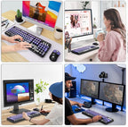Wireless Keyboard and Mouse Combo, 104 Round Keys Cute Colorful Keyboard and - Image 7