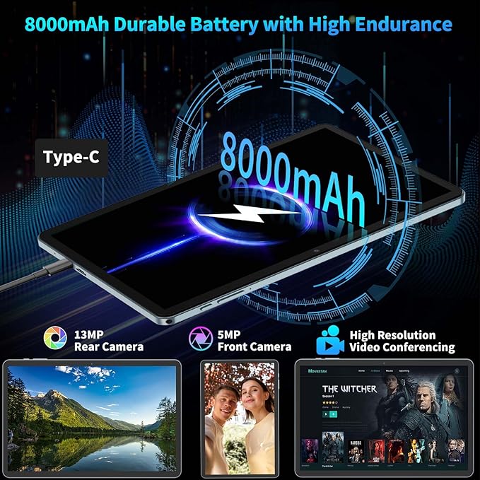 2025 Android 15 Tablet with Keyboard, 24GB+128GB+2TB Expand, 10.1 Inch - Image 6