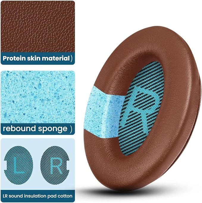 Headphones Replacement Ear Pads, Protein Leather earpad Cushions - Image 4