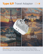 TESSAN 2 Pack Type E F Plug Adapter, Germany France Power Travel Adaptor - Image 2