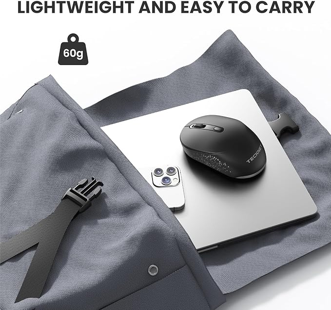 TECKNET Bluetooth Wireless Mouse, Compact & Portable, Silent Click, Ergonomic - Image 6