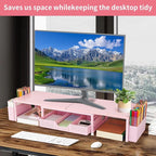 OPNICE Desk Organizers and Accessories, Dual Monitor Stand Riser - Image 5