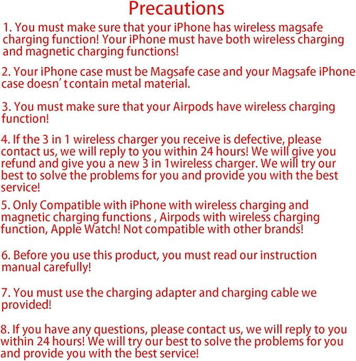 3 in 1 Wireless Charger for iPhone, Foldable Charging Station for Magsafe for - Image 2