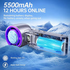 Handheld Portable Fan with Ice Cooler: 100-Speed 5500mAh Rechargeable Handheld - Image 4