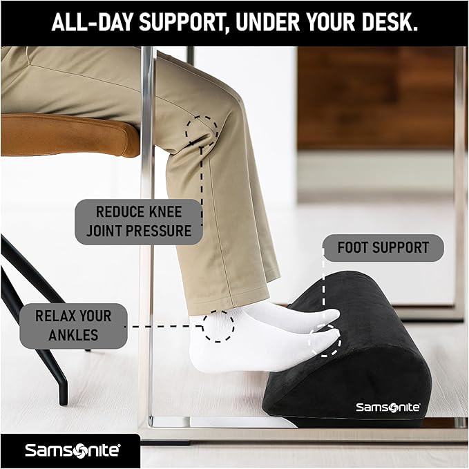 Samsonite Foot Rest for Under Desk at Work – Ergonomic Foot Stool for Couch – - Image 5