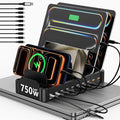 750W Charging Station for Multiple Devices, Zobirez 10-Port Fast Charger by Zobirez