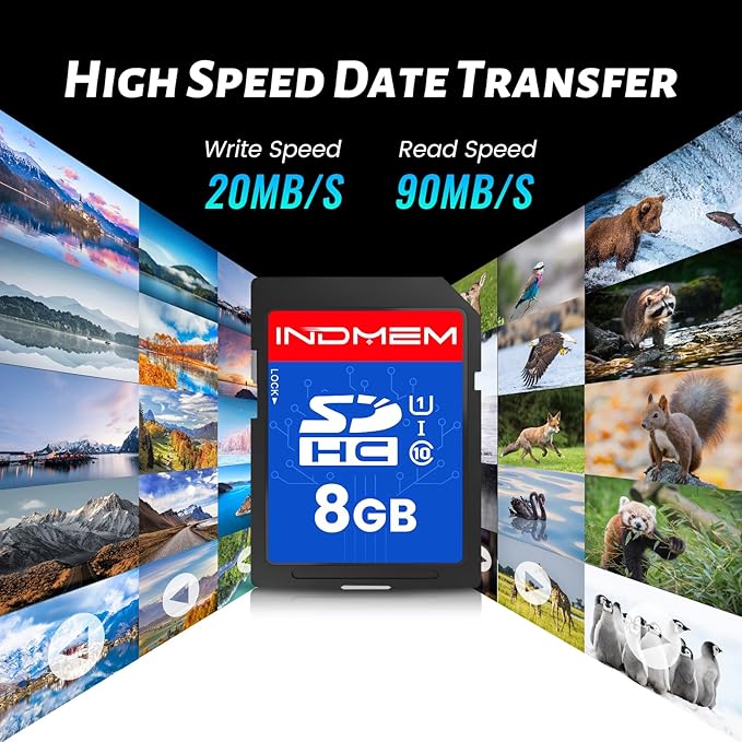 INDMEM SD Card 8GB, 8 Packs Class 10 8GB Flash Memory Card MLC Standard Secure - Image 5