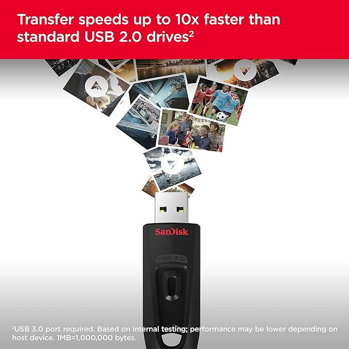 SANDISK 128GB 5-Pack Ultra USB 3.0 Flash Drive - Image 2