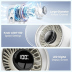 Quiet Small Desk Fan with 100 Speeds Knob switch, Digital Display Portable - Image 5