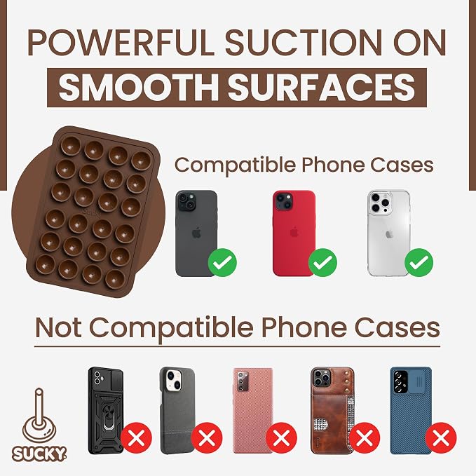 SUCKY Silicone Suction Phone Case Adhesive Mount - Image 6
