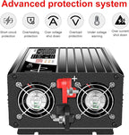 Xijia 1500W Pure Sine Wave Inverter DC 72V to AC 120V 60HZ Solar Converter - Image 8
