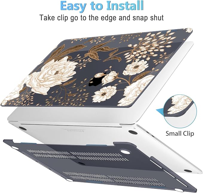 Mektron for MacBook Air 13 Case A1466/A1369, Snap-on Plastic Hard Shell Cover - Image 3
