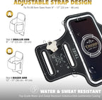 TRIBE Water Resistant Cell Phone Armband Case Running Holder - Image 4