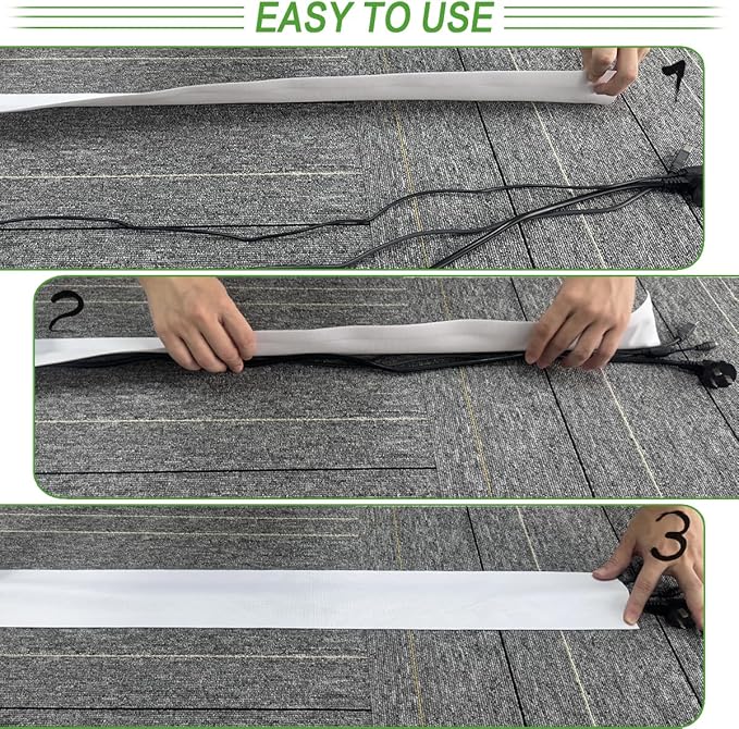 Floor Cable Covers - 10ft Oxford Fabric Cord Protector - Image 2