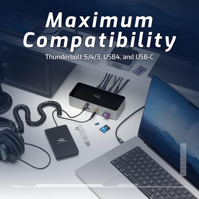 OWC 11-Port Thunderbolt 5 Docking Station, SD/Micro-SD Card Reader, Audio - Image 8
