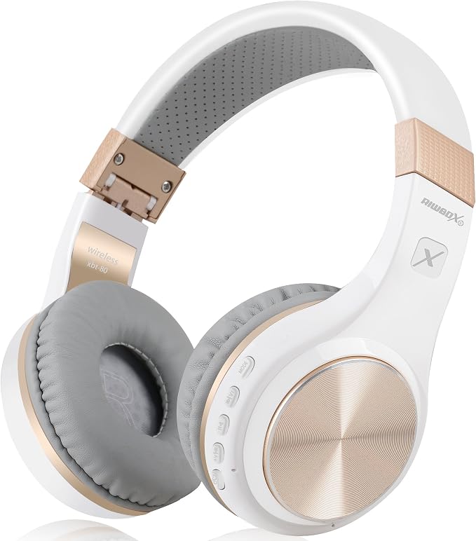 Riwbox Bluetooth Headphones, XBT-80 Folding Stereo Wireless Bluetooth by Riwbox