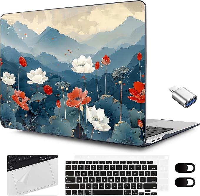 MEEgoodo for MacBook Air 13.3 inch Case 2021 2020 2019 2018 A2337 M1 A2179 A1932 by MEEgoodo