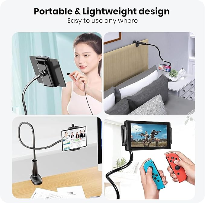 Adjustable 39in Phone & Tablet Holder – 360° Rotating Flexible Arm Mount - Image 3