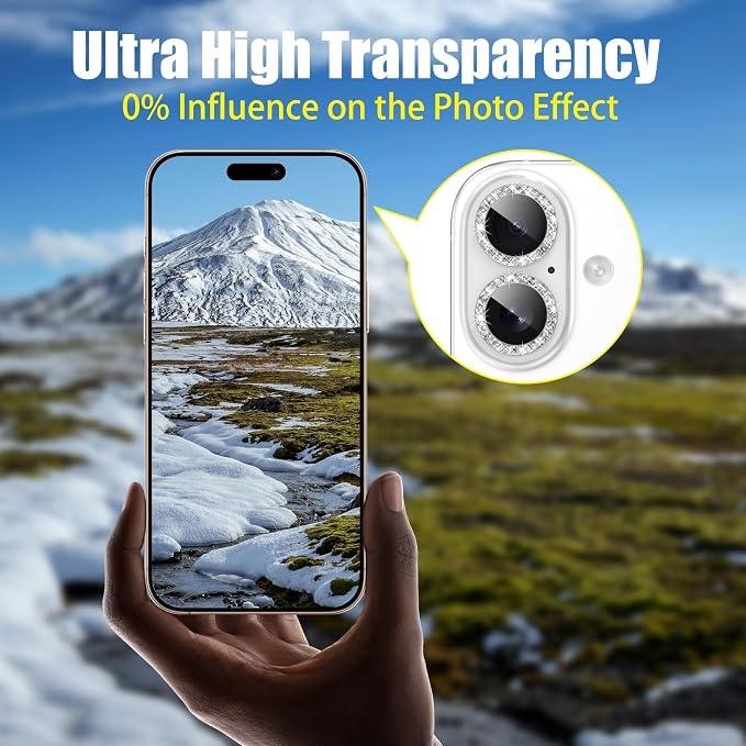 AGVEE 3+3 6 Pack for iPhone 16 6.1" / 16 Plus 6.7" Camera Lens Cover Protector - Image 6