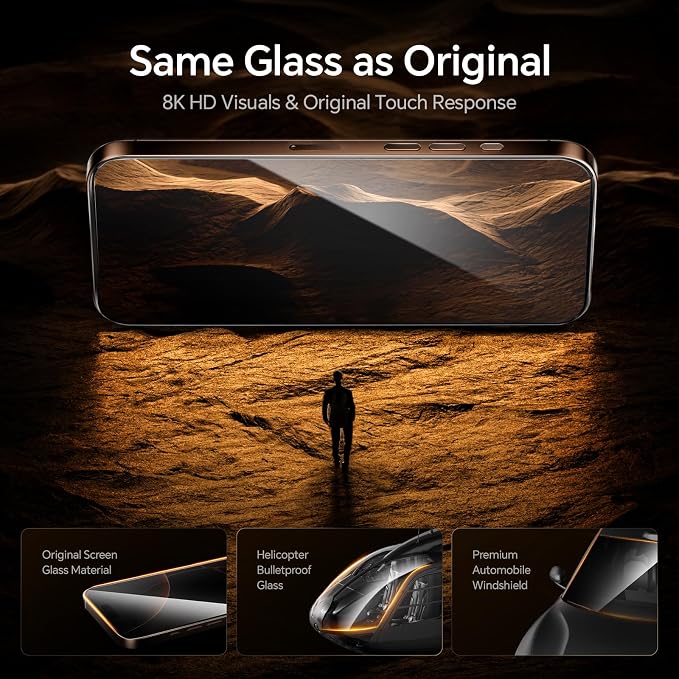 AOHI 9H+ Tempered Glass for iPhone 16 Pro Max Screen Protector Military Grade - Image 3