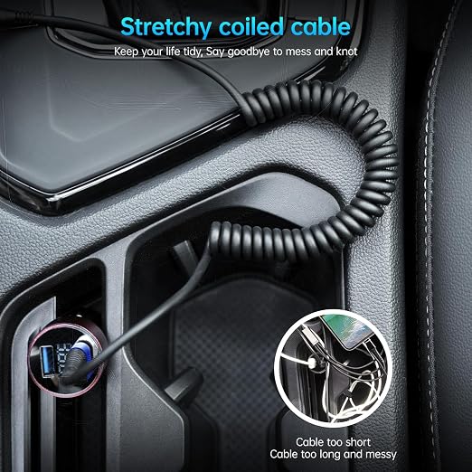 iPhone Charger Cable for Car 3FT, Retractable Charging Cord Compatible - Image 4