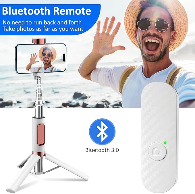 CellphoneTripod with Remote, Aluminum Alloy Selfie Stick Tripod, Best Foldable - Image 4