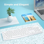 Lovaky Wireless Keyboard, 2.4G Ergonomic Wireless Computer Keyboard, Enlarged - Image 7