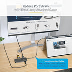 StarTech 6-in-1 USB-C Hub for Monitors, 4K 60Hz HDMI Video, Gigabit Ethernet - Image 5
