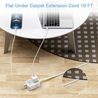 Ultra Thin Flat Extension Cord 10 FT, TESSAN Small Flat Plug Power Strip - Image 3