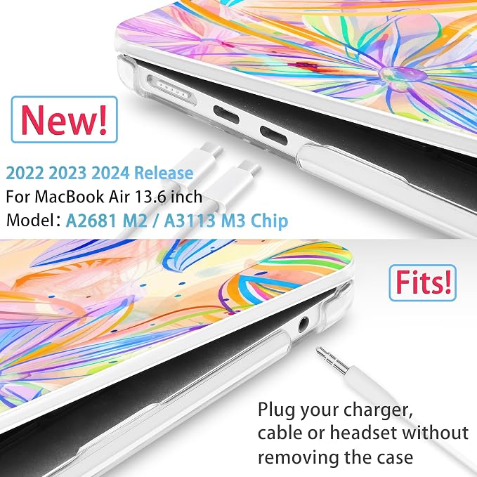Mektron for 2025 M4 MacBook Air 13.6 Inch A3240 Case Fits 2023 A2681 M2 2024 - Image 2